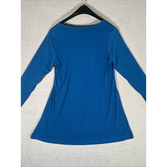 Susan Graver Modern Essentials Long Sleeve Blouse Women’s Size XS Blue - Picture 9 of 9
